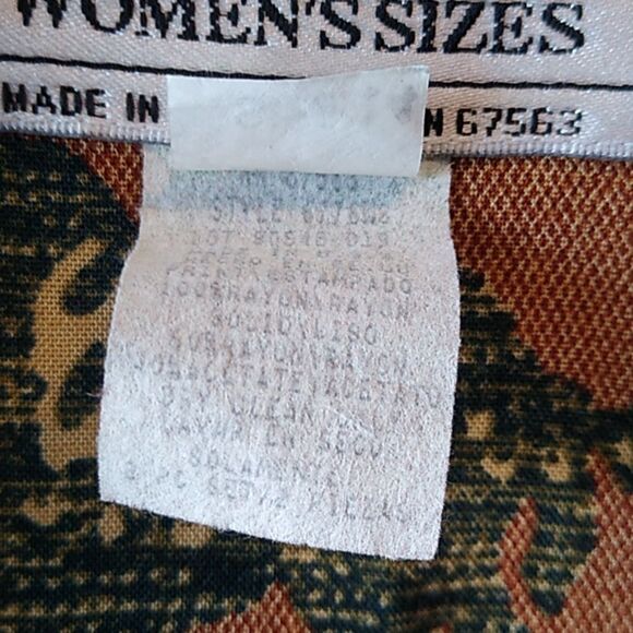 S.L. Fashions Women's Red and Brown Camels Sun & Stars Tunic Women's 14 - Picture 6 of 8